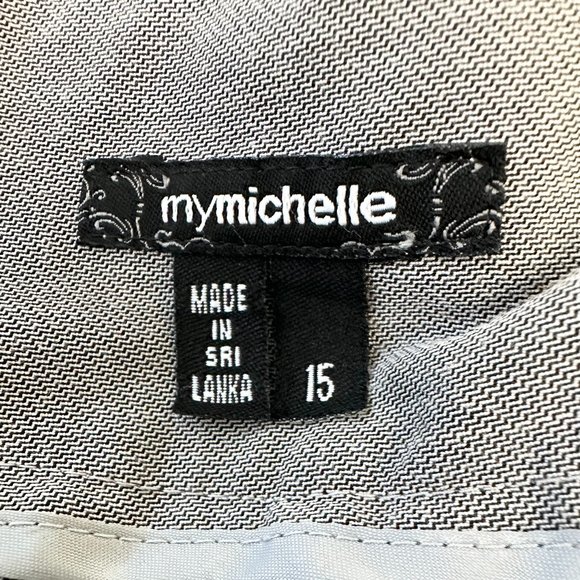 My Michelle Women/Junior Dress Pants Grey Size 15 Wide Leg with Front Pockets - Picture 2 of 6